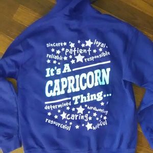 Capricorn design hooded sweatshirt